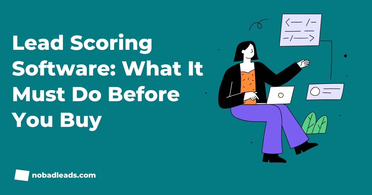 Lead scoring software dashboard ranking a list of leads by fit score